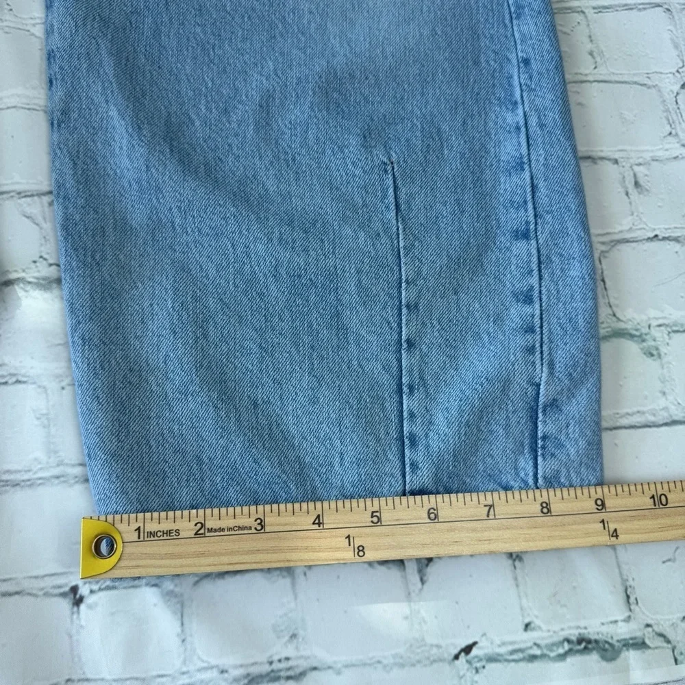 ✅ Zara Light Blue High Rise Wide Barrel Leg Jeans size 0 EUR 32